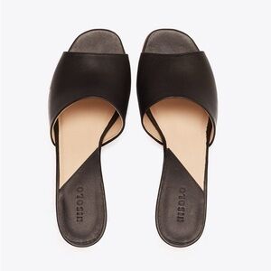 Nisolo Women's Black Elizabeth Slides | size 6.5